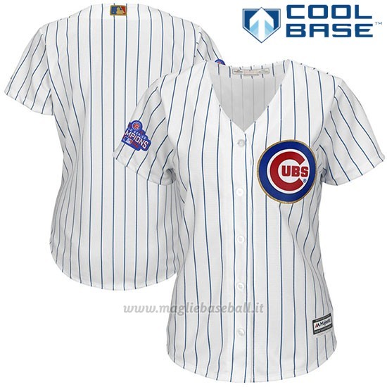 Maglia Baseball Donna Chicago Cubs Bianco Or Program Cool Base